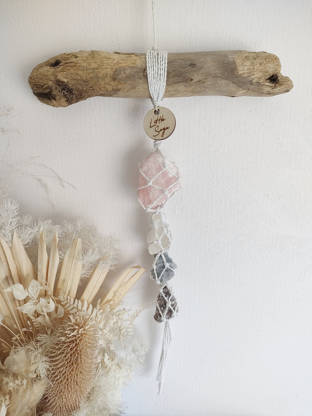 Rose Quartz - White Calcite - Blue Calcite - Lepidolite