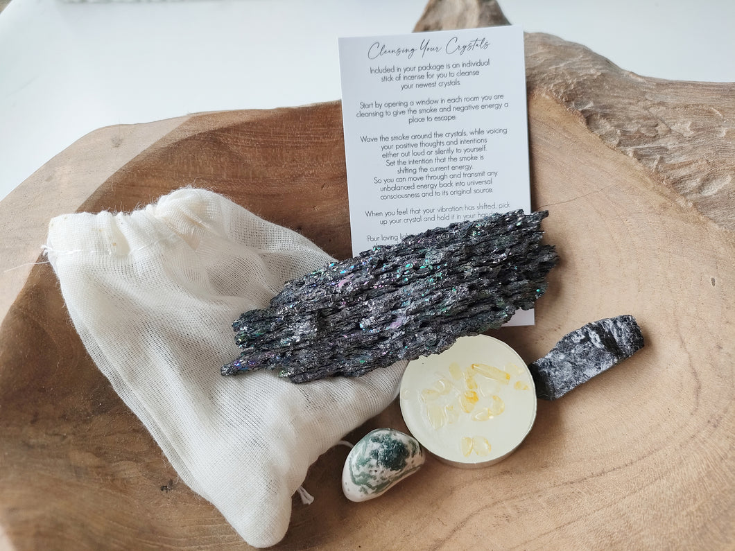 Rainbow Hematite + Black Tourmaline Collection