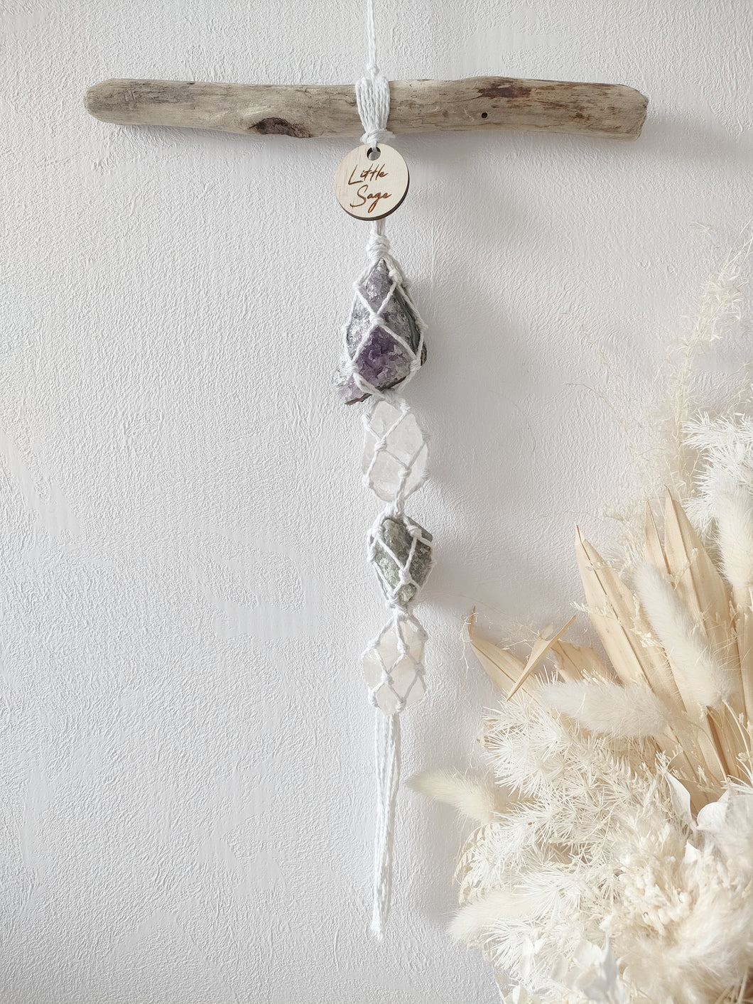 Amethyst - Clear Quartz - Labradorite - White Calcite