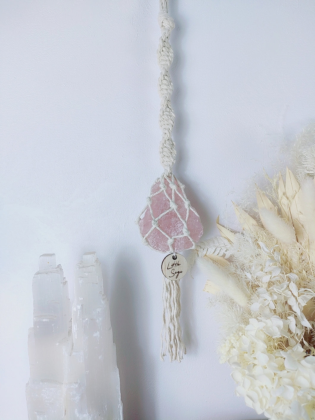 Rose Quartz - Crystal Cord Droplet