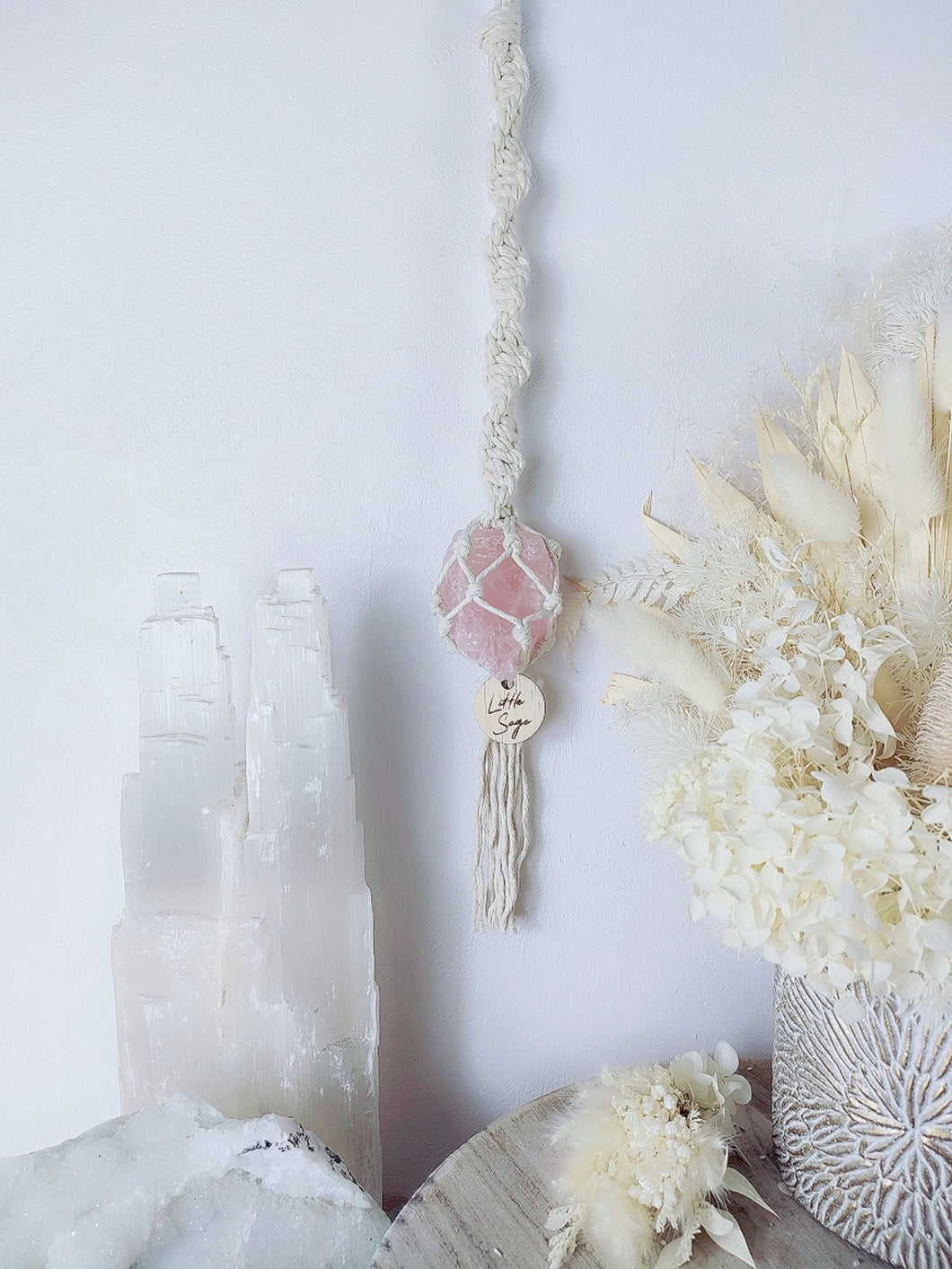 Rose Quartz - Crystal Cord Droplet