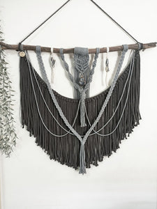 Blue Kyanite - Sodalite Large Macrame Wall Hanging