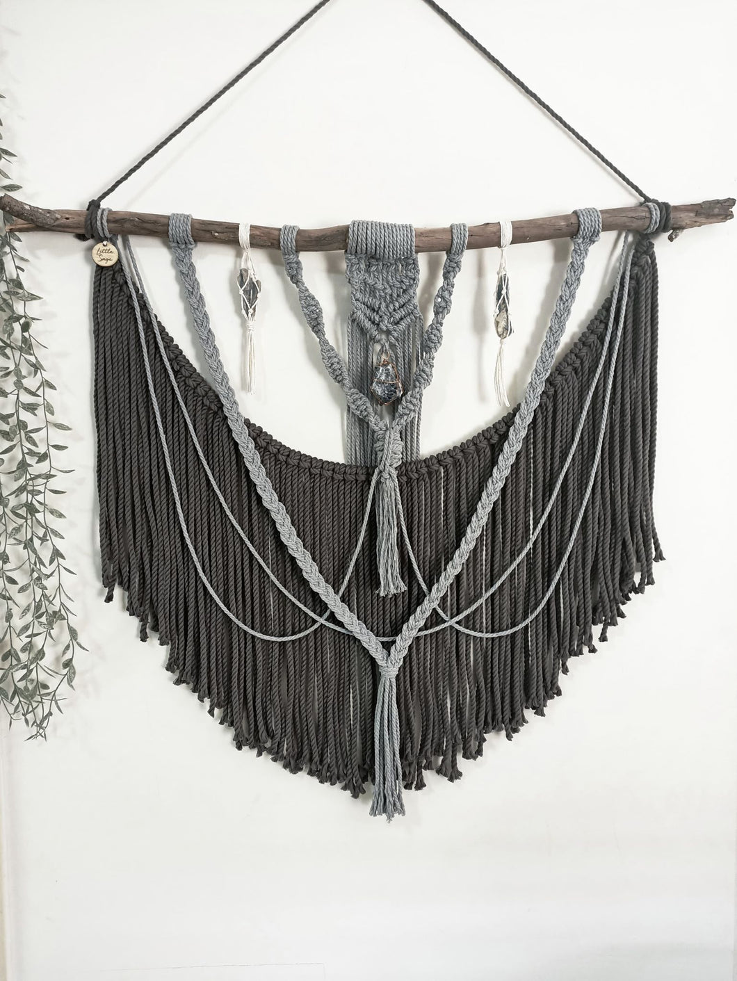 Blue Kyanite - Sodalite Large Macrame Wall Hanging