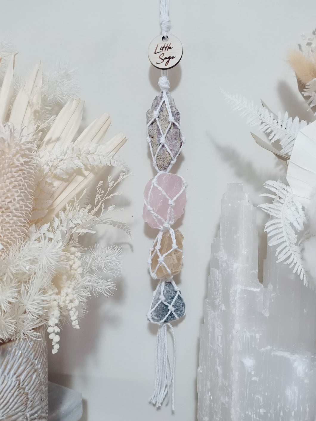 Tanzurine - Rose Quartz - Calcite - Blue Quartz Petite Droplet